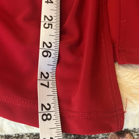 Clara Sun Woo | Twist Tie Tunic Top Asymmetrical Hem 3/4 sleeves in Red | Small - Picture 10 of 14